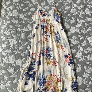 Floral midi sleeveless dress